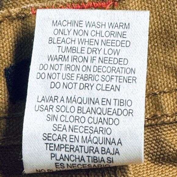 Craftsman Pants Cargo Carpenter Work Tan Size 42x32 Flat Front - Picture 5 of 5